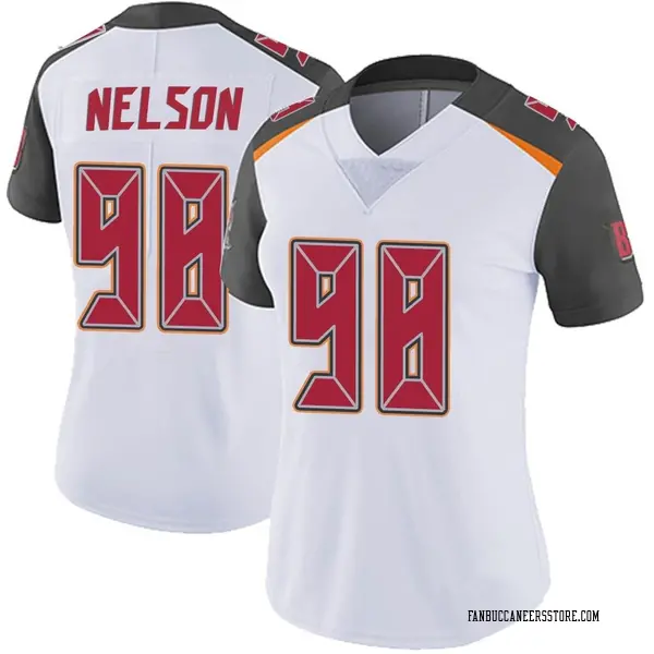 Women's Anthony Nelson Tampa Bay Buccaneers Limited White Vapor Untouchable Jersey