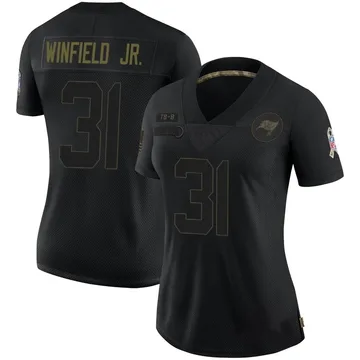 Women's Antoine Winfield Jr. Tampa Bay Buccaneers Limited Black 2020 Salute To Service Jersey