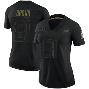 Women's Antonio Brown Tampa Bay Buccaneers Limited Black 2020 Salute To Service Jersey
