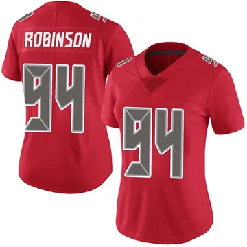Women's A'Shawn Robinson Tampa Bay Buccaneers Limited Red Team Color Vapor Untouchable Jersey