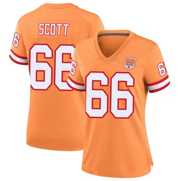 Women's Ben Scott Tampa Bay Buccaneers Game Cream sicle 50th Season Jersey