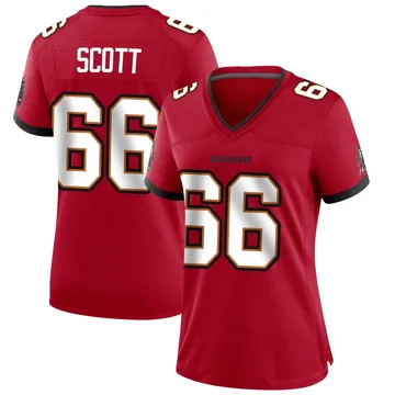 Women's Ben Scott Tampa Bay Buccaneers Game Red Team Color Jersey