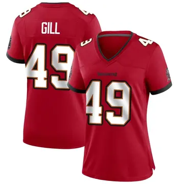 Women's Cam Gill Tampa Bay Buccaneers Game Red Team Color Jersey
