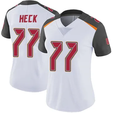 Women's Charlie Heck Tampa Bay Buccaneers Limited White Vapor Untouchable Jersey