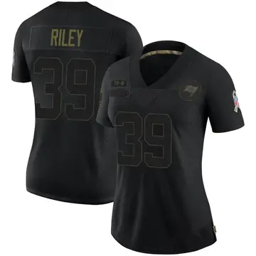 Women's Curtis Riley Tampa Bay Buccaneers Limited Black 2020 Salute To Service Jersey
