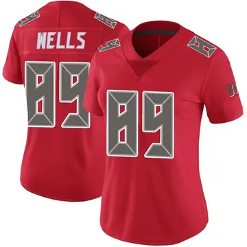 Women's David Wells Tampa Bay Buccaneers Limited Red Color Rush Jersey