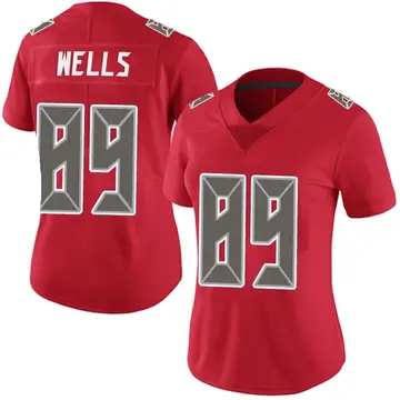 Women's David Wells Tampa Bay Buccaneers Limited Red Team Color Vapor Untouchable Jersey