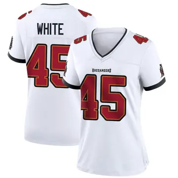 Women's Devin White Tampa Bay Buccaneers Game White Jersey