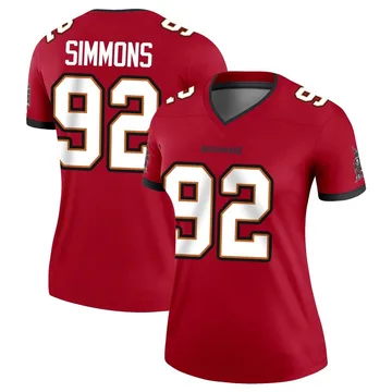 Women's Elijah Simmons Tampa Bay Buccaneers Legend Red Jersey