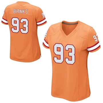 Women's Eric Banks Tampa Bay Buccaneers Game Orange Alternate Jersey