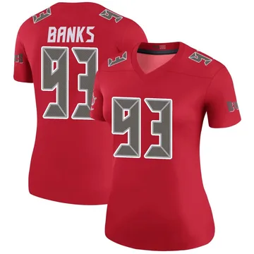 Women's Eric Banks Tampa Bay Buccaneers Legend Red Color Rush Jersey