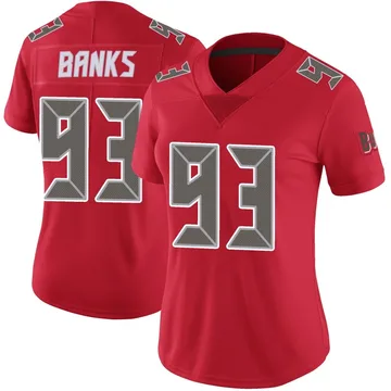 Women's Eric Banks Tampa Bay Buccaneers Limited Red Color Rush Jersey