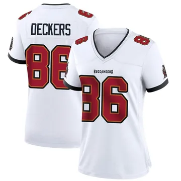 Women's Evan Deckers Tampa Bay Buccaneers Game White Jersey