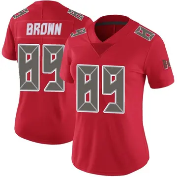 Women's John Brown Tampa Bay Buccaneers Limited Red Color Rush Jersey