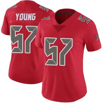 Women's Jordan Young Tampa Bay Buccaneers Limited Red Color Rush Jersey