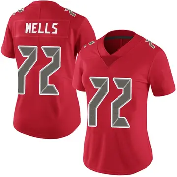 Women's Josh Wells Tampa Bay Buccaneers Limited Red Team Color Vapor Untouchable Jersey