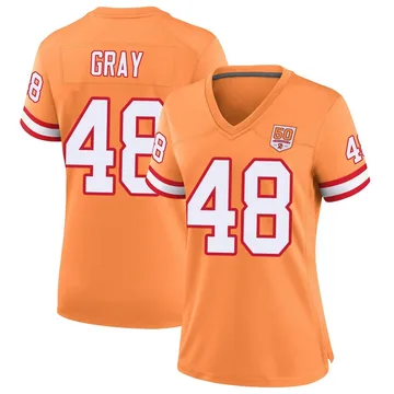 Women's J.T. Gray Tampa Bay Buccaneers Game Cream sicle 50th Season Jersey