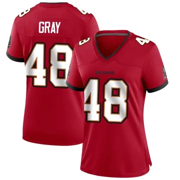 Women's J.T. Gray Tampa Bay Buccaneers Game Red Team Color Jersey
