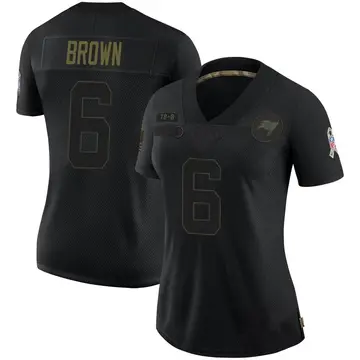 Women's Kameron Brown Tampa Bay Buccaneers Limited Black 2020 Salute To Service Jersey