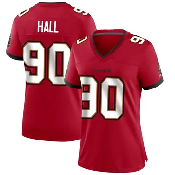 Women's Logan Hall Tampa Bay Buccaneers Game Red Team Color Jersey