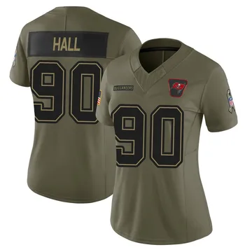 Women's Logan Hall Tampa Bay Buccaneers Limited Olive 2025 Salute to Service Jersey