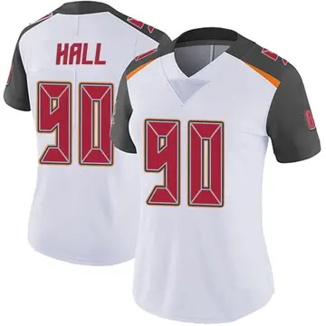 Women's Logan Hall Tampa Bay Buccaneers Limited White Vapor Untouchable Jersey