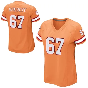 Women's Luke Goedeke Tampa Bay Buccaneers Game Orange Alternate Jersey
