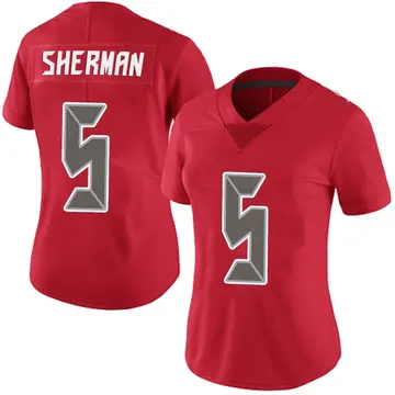 Women's Richard Sherman Tampa Bay Buccaneers Limited Red Team Color Vapor Untouchable Jersey