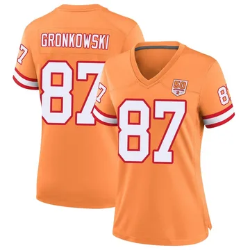 Women's Rob Gronkowski Tampa Bay Buccaneers Game Cream sicle 50th Season Jersey