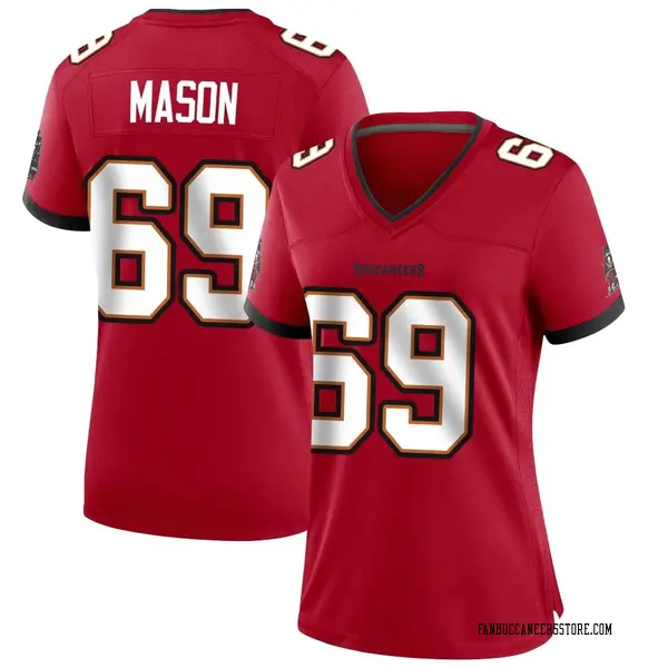 Women's Shaq Mason Tampa Bay Buccaneers Game Red Team Color Jersey