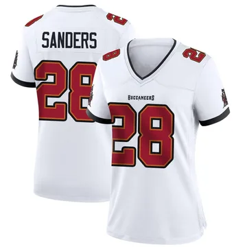 Women's Shilo Sanders Tampa Bay Buccaneers Game White Jersey