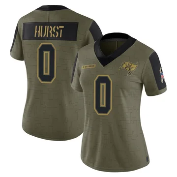 Women's Ted Hurst Tampa Bay Buccaneers Limited Olive 2021 Salute To Service Jersey