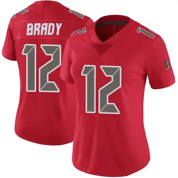Women's Tom Brady Tampa Bay Buccaneers Limited Red Color Rush Jersey