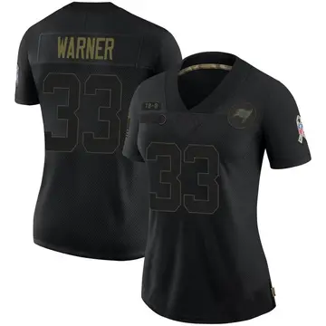 Women's Troy Warner Tampa Bay Buccaneers Limited Black 2020 Salute To Service Jersey