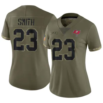 Women's Tykee Smith Tampa Bay Buccaneers Limited Olive 2022 Salute To Service Jersey