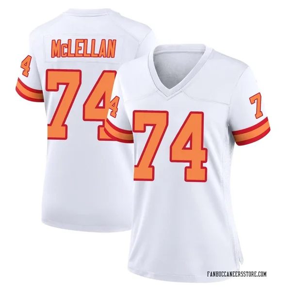 Women's Tyler McLellan Tampa Bay Buccaneers Game White '76 Jersey
