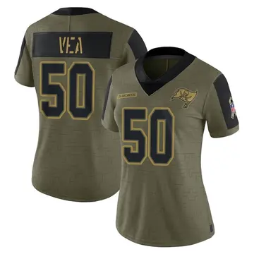 Women's Vita Vea Tampa Bay Buccaneers Limited Olive 2021 Salute To Service Jersey