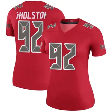 Women's William Gholston Tampa Bay Buccaneers Legend Red Color Rush Jersey