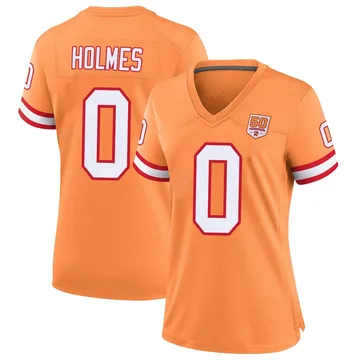 Women's Yasir Holmes Tampa Bay Buccaneers Game Cream sicle 50th Season Jersey