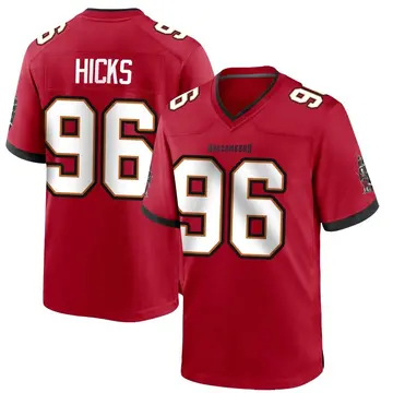 Youth Akiem Hicks Tampa Bay Buccaneers Game Red Team Color Jersey