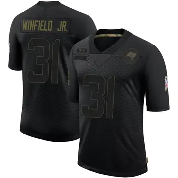 Youth Antoine Winfield Jr. Tampa Bay Buccaneers Limited Black 2020 Salute To Service Jersey
