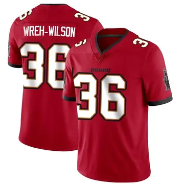 Youth Blidi Wreh-Wilson Tampa Bay Buccaneers Limited Red Team Color Vapor Untouchable Jersey