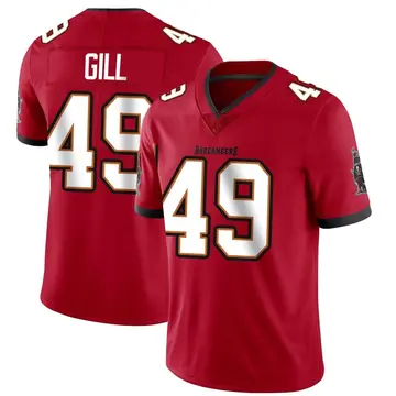 Youth Cam Gill Tampa Bay Buccaneers Limited Red Team Color Vapor Untouchable Jersey