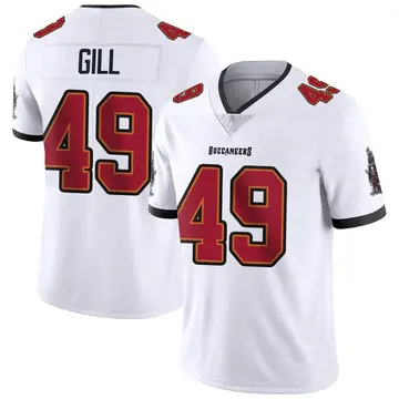 Youth Cam Gill Tampa Bay Buccaneers Limited White Vapor Untouchable Jersey