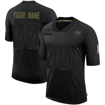 Youth Custom Tampa Bay Buccaneers Limited Black 2020 Salute To Service Jersey