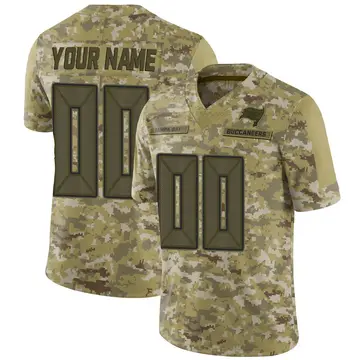 Youth Custom Tampa Bay Buccaneers Limited Camo 2018 Salute to Service Jersey