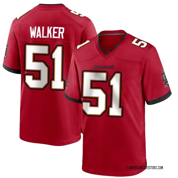 Youth David Walker Tampa Bay Buccaneers Game Red Team Color Jersey
