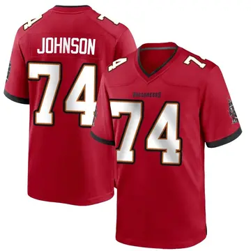 Youth Fred Johnson Tampa Bay Buccaneers Game Red Team Color Jersey
