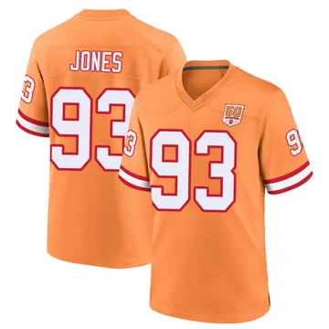 Youth Jayson Jones Tampa Bay Buccaneers Game Cream sicle 50th Season Jersey