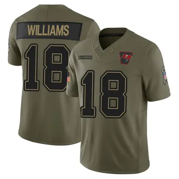 Youth Josh Williams Tampa Bay Buccaneers Limited Olive 2025 Salute to Service Jersey